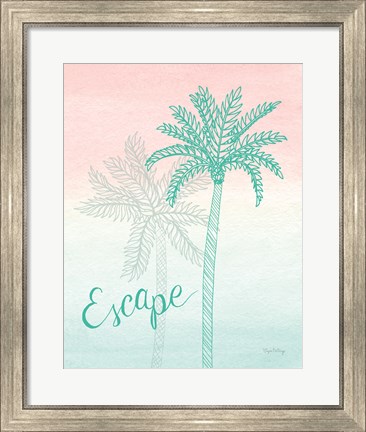 Framed Sunset Palms IV Print