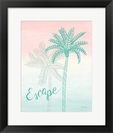 Framed Sunset Palms IV Print