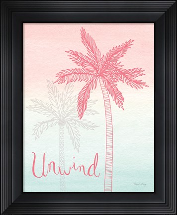 Framed Sunset Palms III Print