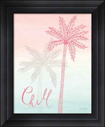 Framed Sunset Palms II Print