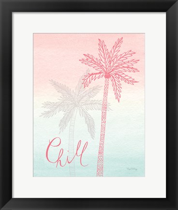 Framed Sunset Palms II Print