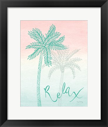 Framed Sunset Palms I Print