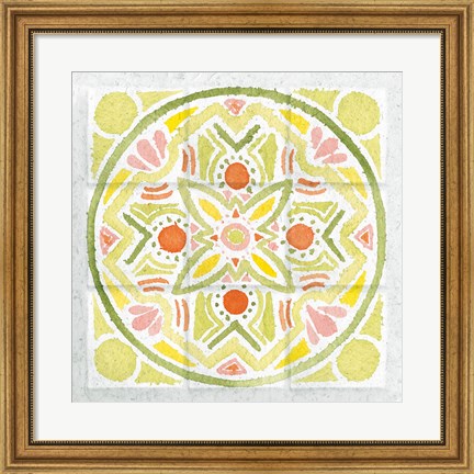 Framed Citrus Tile III Print