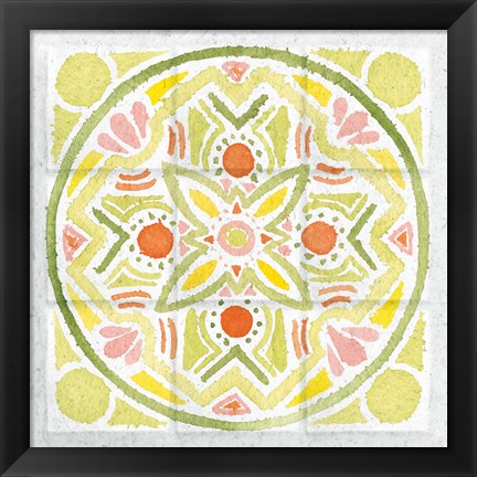 Framed Citrus Tile III Print