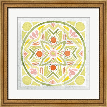 Framed Citrus Tile III Print