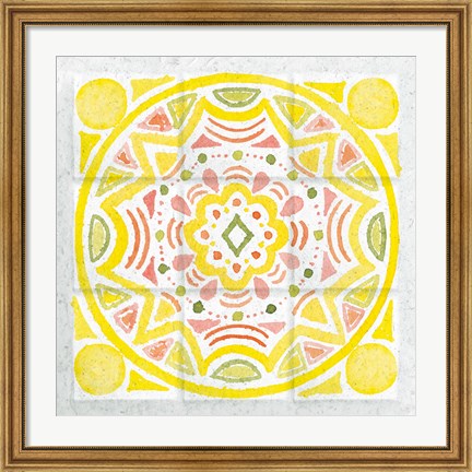 Framed Citrus Tile II Print