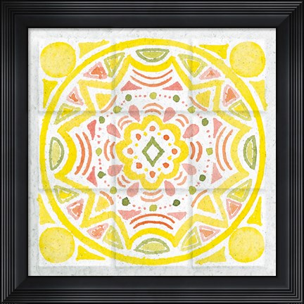 Framed Citrus Tile II Print