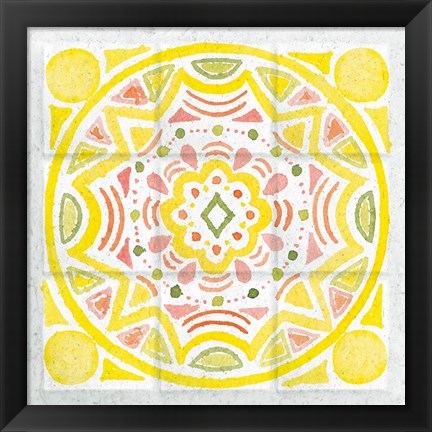 Framed Citrus Tile II Print