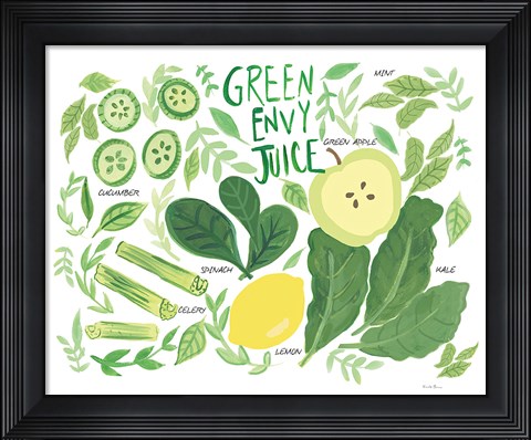 Framed Fruity Smoothie III on White Print