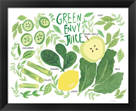 Framed Fruity Smoothie III on White Print