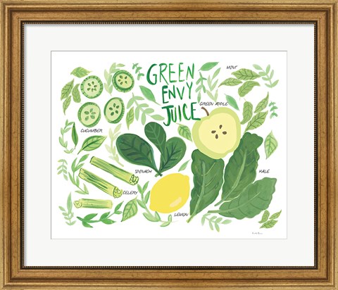 Framed Fruity Smoothie III on White Print