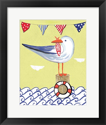 Framed Coastal Bird II Print