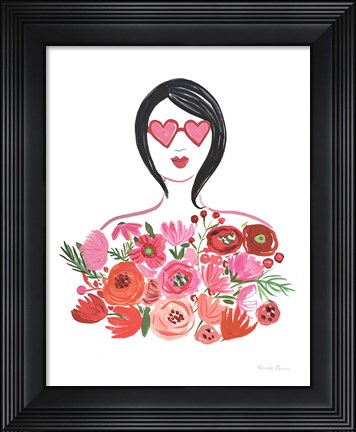 Framed Valentine Chic I no Words Print