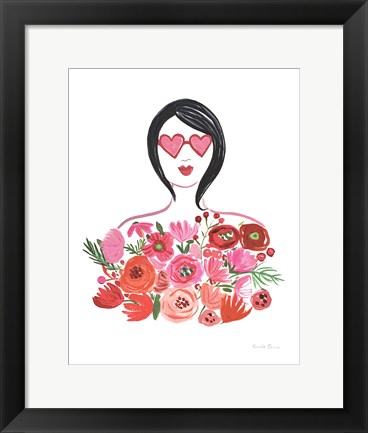 Framed Valentine Chic I no Words Print