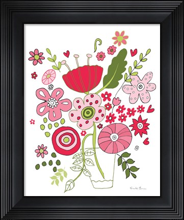 Framed Valentines Flowers IV Print