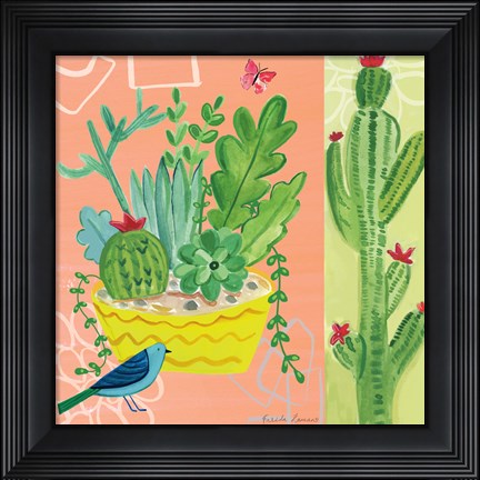 Framed Cacti Garden IV Print