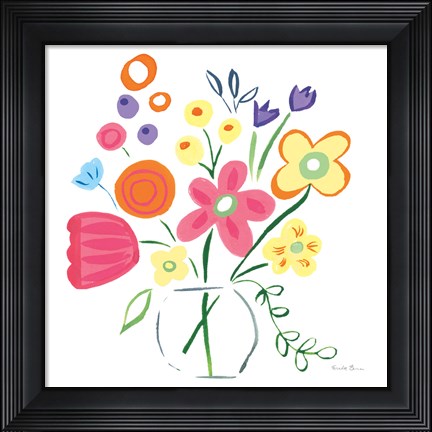 Framed Floral Medley III Print