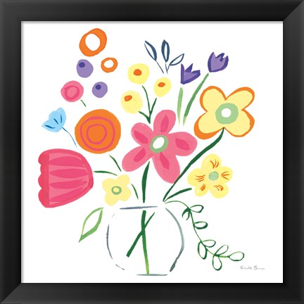 Framed Floral Medley III Print