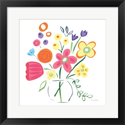 Framed Floral Medley III Print