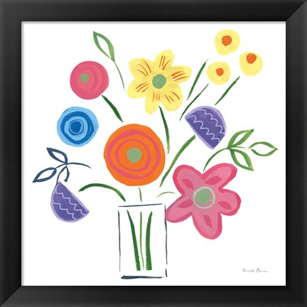 Framed Floral Medley II Print