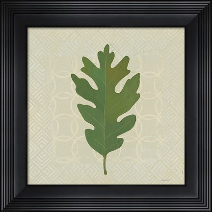 Framed Forest Leaves II no Lines Print