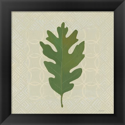 Framed Forest Leaves II no Lines Print