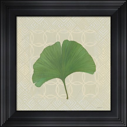 Framed Forest Leaves IV no Lines Print