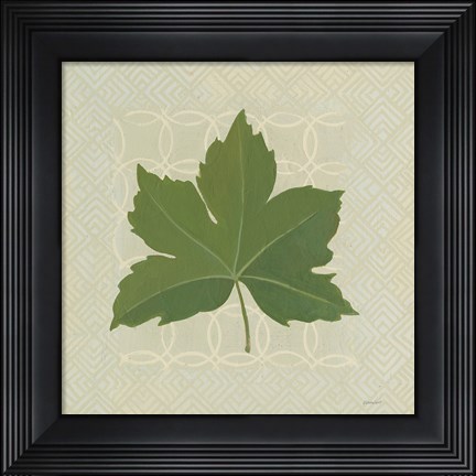 Framed Forest Leaves I no Lines Print