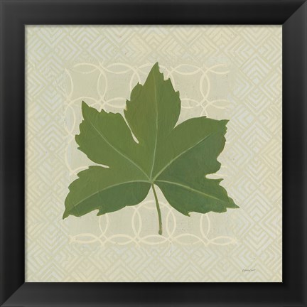 Framed Forest Leaves I no Lines Print