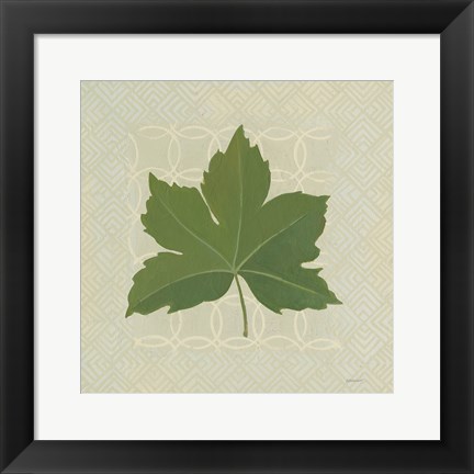 Framed Forest Leaves I no Lines Print