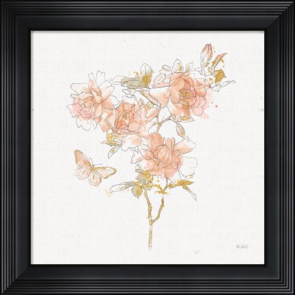 Framed Watery Blooms VII Print