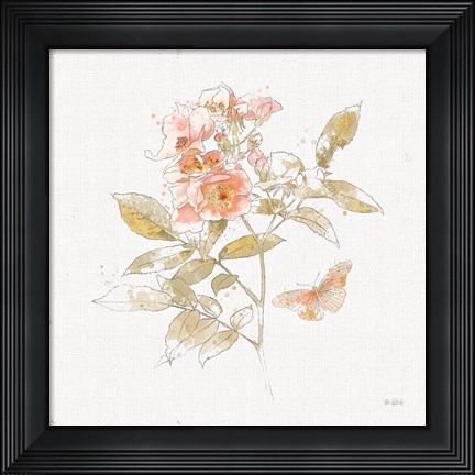 Framed Watery Blooms VI Print