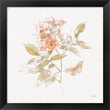 Framed Watery Blooms VI Print