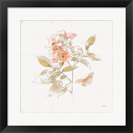 Framed Watery Blooms VI Print