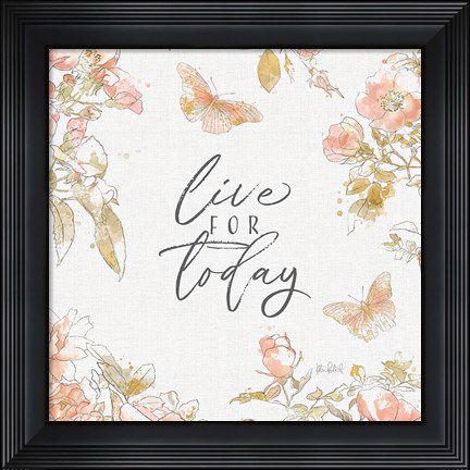 Framed Watery Blooms IX Print