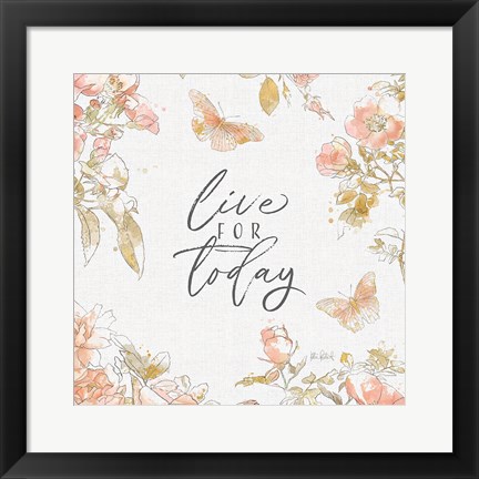 Framed Watery Blooms IX Print