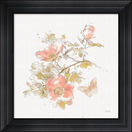 Framed Watery Blooms IV Print