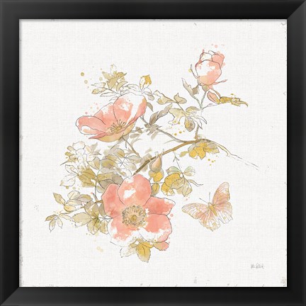 Framed Watery Blooms IV Print