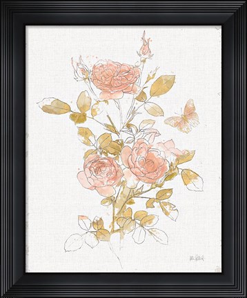 Framed Watery Blooms II Print