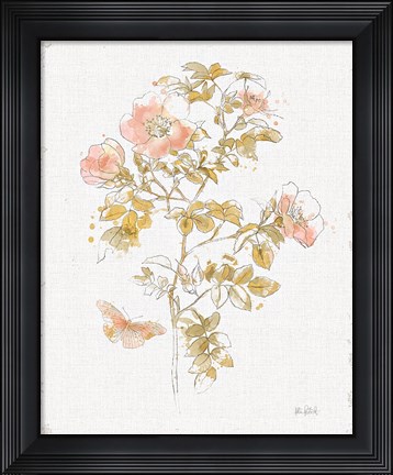 Framed Watery Blooms III Print