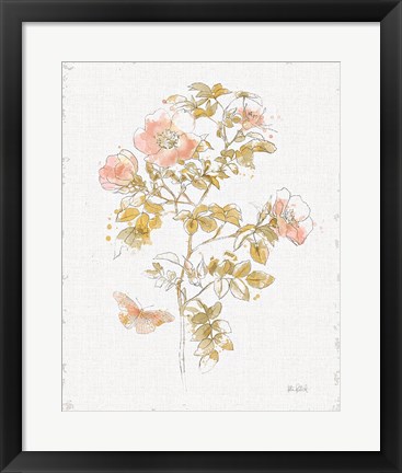 Framed Watery Blooms III Print