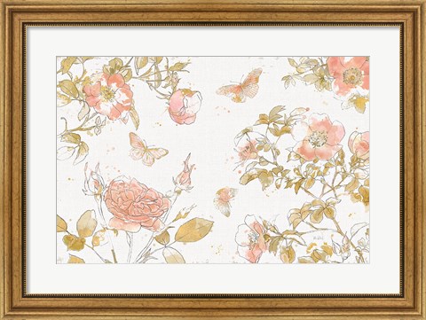 Framed Watery Blooms I Print