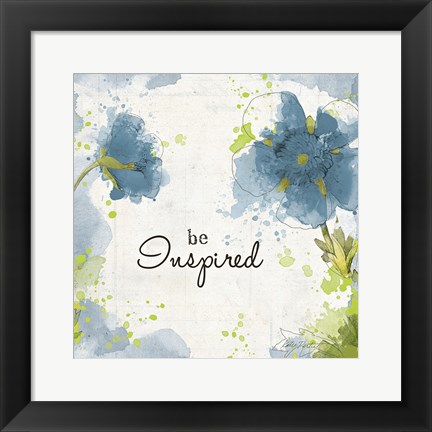 Framed You Shine I Blue Be Inspired Print