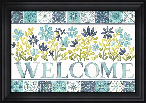Framed Garden Getaway Welcome Print