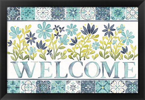 Framed Garden Getaway Welcome Print