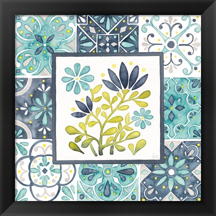 Framed Garden Getaway Patchwork III Print