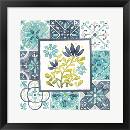 Framed Garden Getaway Patchwork III Print