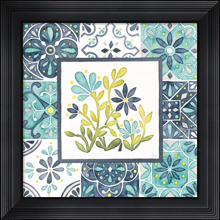 Framed Garden Getaway Patchwork IV Print