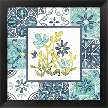 Framed Garden Getaway Patchwork IV Print