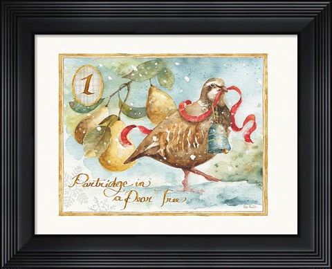 Framed 12 Days of Christmas I Print